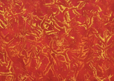 24 Flamma ardens,2019, tecnica mista su tavola, 60x80 cm